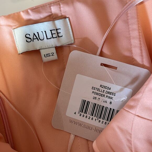 Sau Lee Estelle Bow Cutout Strapless Mini Dress in Powder Pink Size 2 - Picture 7 of 8